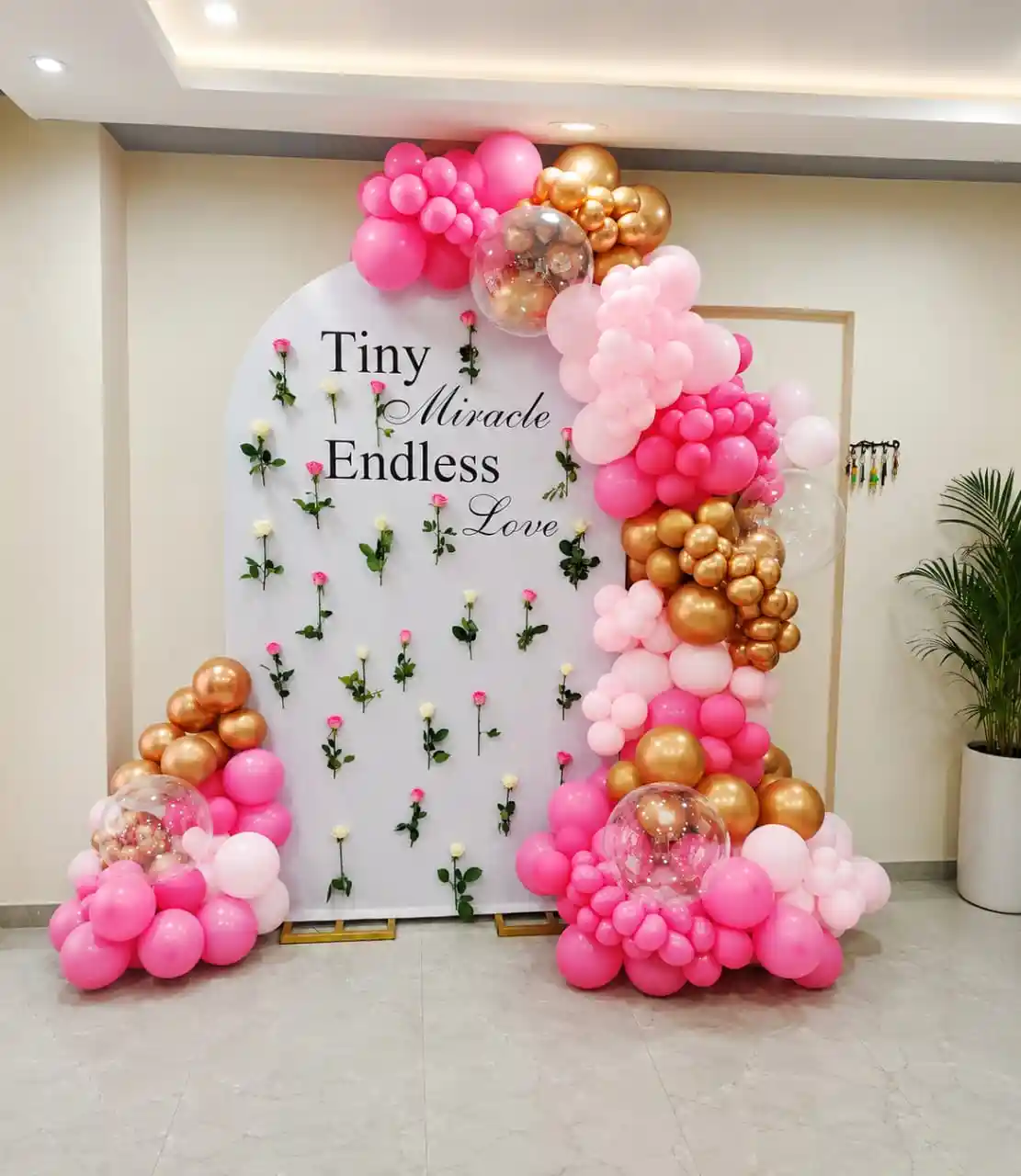 balloon decoration Engagementdecoration Endless Love Floral Balloon Arch 5990
